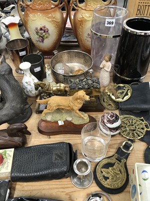 Lot 369 - Two CD players, a pair of speakers, CDs, books,...