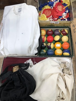 Lot 371 - Men's evening shirts, a cumber band, silk...