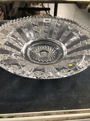 Lot 382 - A Bohemian cut glass shallow bowl