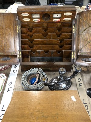 Lot 391 - A sterling silver three light candelabrum, an...