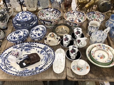 Lot 395 - A Clementson Delft pattern part dinner service,...
