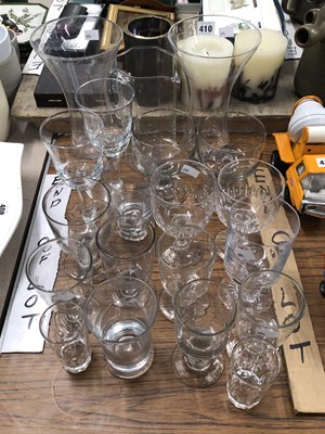 Lot 410 - Glass rummers and other drinking glass...