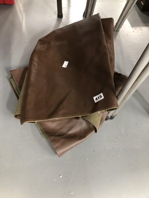 Lot 415 - Two mens military leather jerkins