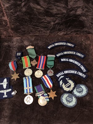Lot 130 - Medals - Royal Observer Corps (E Litt) Malay...