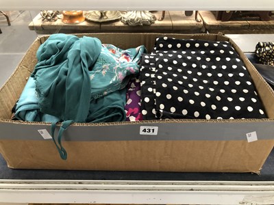 Lot 431 - Six various handbags together with lady's dresses