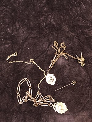 Lot 133 - Two 9ct hallmarked gold fob pendants, approx...