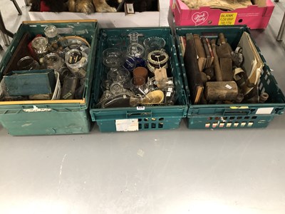 Lot 439 - Glass storage jars containing dominoes,...