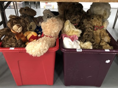 Lot 446 - A collection of teddy bears
