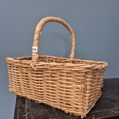 Lot 774 - A vintage wicker basket