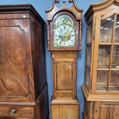 Lot 784 - A Victorian oak and mahogany crossbanded...