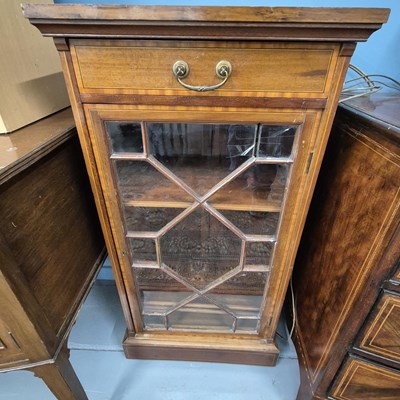 Lot 795 - A late Victorian mahogany music cabinet.
