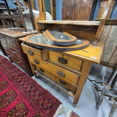 Lot 836 - An edwardian dressing chest.