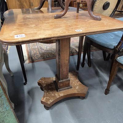Lot 838 - A William IV mahogany pedestal occasional table.