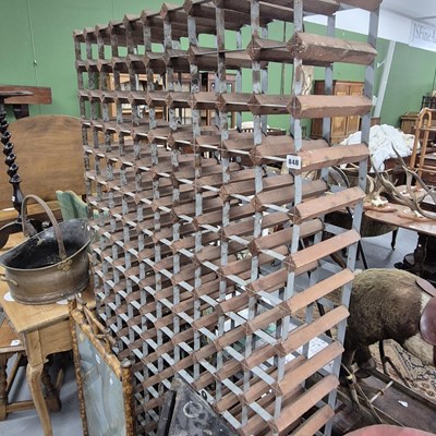 Lot 848 - A large wine rack. H 178 W 100 D 24cms