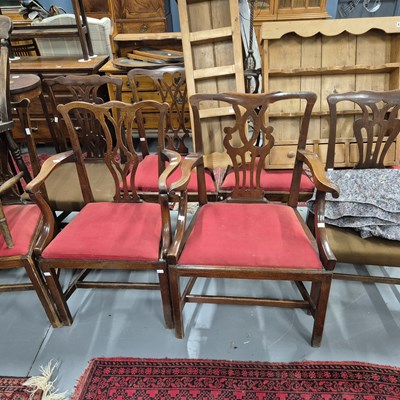 Lot 870 - A Harlequin set of eight antique, georgian...