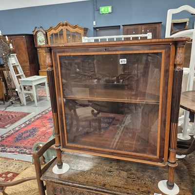 Lot 873 - A late Victorian inlaid display cabinet