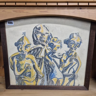 Lot 886 - A modernist abstract painting