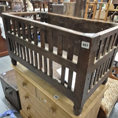 Lot 887 - A rustic walnut log box. H 44 W 76 D 41.5cms