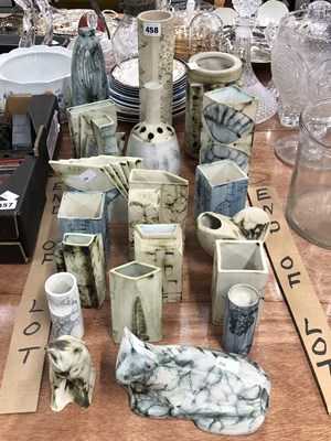 Lot 458 - A collection of Carn pottery vases together...