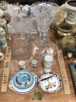 Lot 459 - A cut glass footed bowl, a vase, a carafe, a...