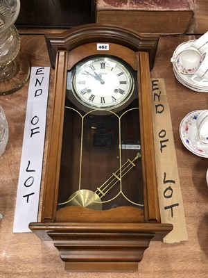 Lot 462 - A glazed mahogany cased Highlands wall clock...