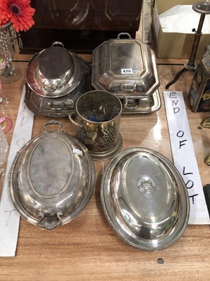 Lot 470 - Six electroplate vegetable tureens together...