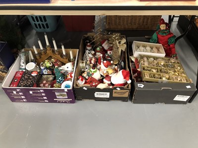 Lot 492 - Christmas decorations: Santa Claus figures,...