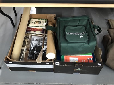 Lot 497 - A Motorsport chiller bag, folding maps,...