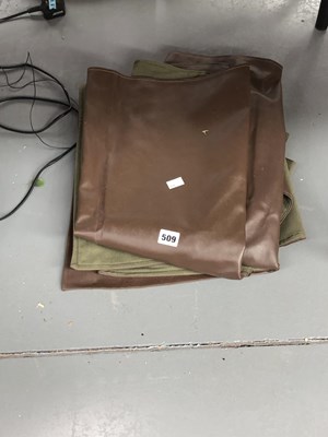 Lot 509 - Two gent's khaki military lined leather jerkins