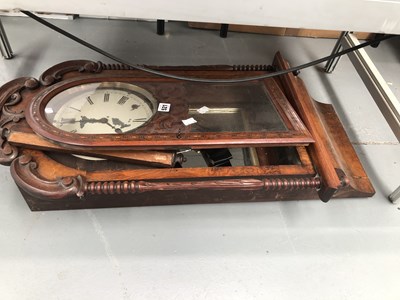 Lot 521 - A 19th century glazed walnut cased wall clock