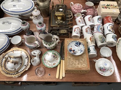 Lot 522 - A pair of Chinese famiile rose baluster vases,...