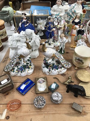 Lot 542 - Staffordshire pottery and German porcelain...