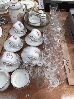 Lot 546 - A Denby stoneware coffee set together with...