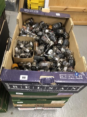 Lot 98 - 5 boxes of radio valves; Mullard, Marconi, GEC...