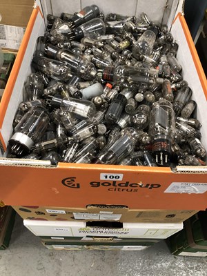 Lot 100 - 5 boxes of radio valves; Mazda, Mullard,...