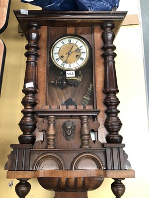 Lot 553 - A Vienna regulator in a glazed mahogany case