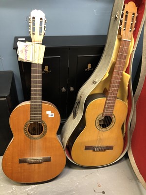 Lot 102 - 2 Spanish style guitars; A Mexican 'Guitarra...