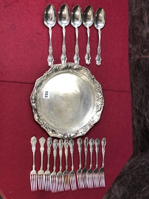 Lot 153 - A continental silver platter with removable...