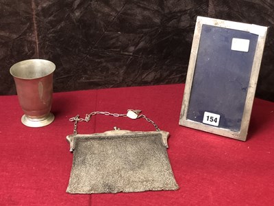 Lot 154 - A hallmarked silver photo frame, a large...