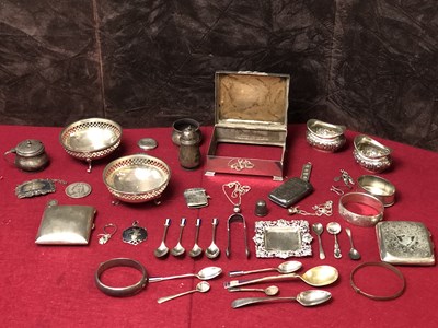 Lot 161 - A collection of mostly hallmarked silver to...