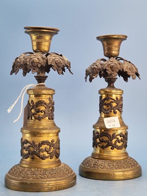 Lot 362 - A pair of 19th century French bronze and...