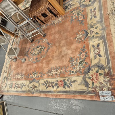 Lot 962 - A Chinese Aubusson design carpet. 273 x 183cm