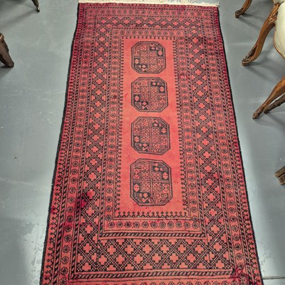 Lot 984 - Two Afghan bokhara rugs 180 x 116 & 194 x100cms