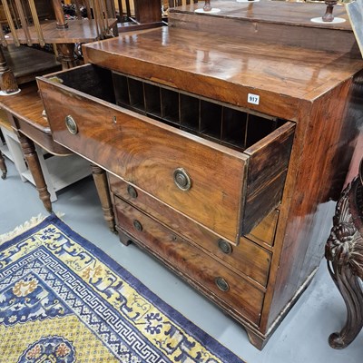 Lot 917 - A small early 19th-century mahogany secretaire...