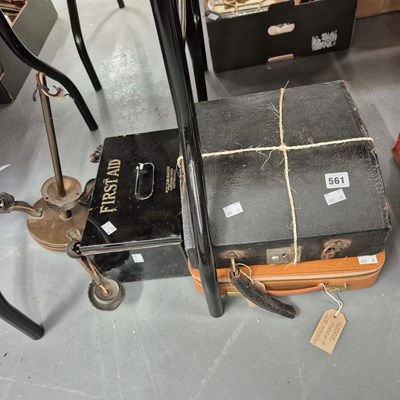 Lot 561 - A vintage first aid kit with contents, two...