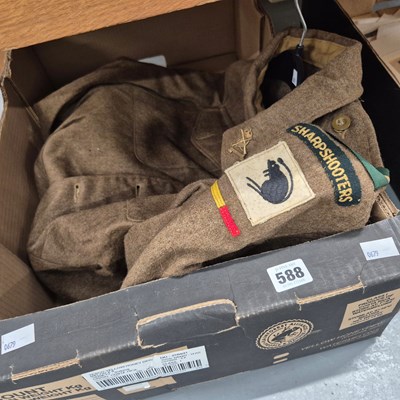 Lot 588 - A WWII period BD Jacket with sharpshooter badging