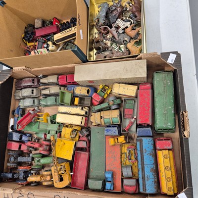 Lot 594 - A collection of various playworn diecast toys...