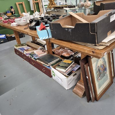 Lot 682 - An impressive very large pine refectory table...