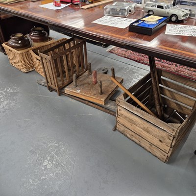 Lot 693 - hoop-la board, a bamboo shooting stick, an...