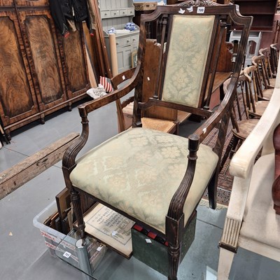 Lot 700 - an Edwardian armchair